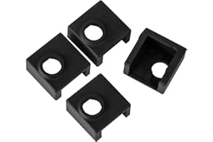 TUZUK Impresora 3D Bloque calentador Cubierta de silicona MK7 / MK8 / MK9 Hotend Compatible con Creality CR-10,10S, S4, S5, Ender 3, ANET A8 Paquete de 4 (Negro)