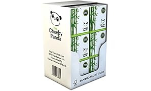 Le Cheeky Panda 100% bambou Facial Tissue, Lot de 12, Total 672 Mouchoirs