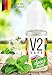 Produktbild V2 Vape E-Liquid Spearmint ohne Nikotin - Luxury Liquid für E-Zigarette und E-Shisha Made in Germany aus natürlichen Zutaten 50ml 0mg nikotinfrei
