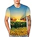 Produktbild SANFASHION Herren T-Shirt 2019 Mode 3D Aufdruck Kurzarm Tops Rundhals Figurbetont Oberteile