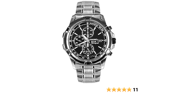 Seiko solar orologio Uomo Analogico Solare con cinturino in Acciaio INOX  SSC147P1 : Amazon.it: Moda