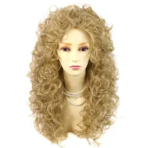 AMAZING SEXY Wild Untamed Long Curly Wig Gold blonde Ladies Wigs ! Wiwig