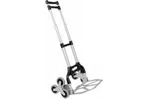 Walgreen Luebel Climb Stairs Folding Trolley Heavy Duty, 165-Lb. Load Capacity Portable Aluminum Alloy Cart Hand Push Truck Trolley Wheels, 3WFTRCK -2022 (3WFTRCK -2022)
