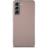 KZY İletişim Samsung Galaxy S21 ile Uyumlu Kılıf Soft Premier Renkli Silikon Kapak - Pudra