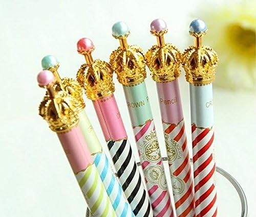 Rashen(TM) 12 Cute Creative Mechanical Pencils With Eraser And Leading Refills Crown