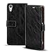 Produktbild Sony Xperia XA1 Premium PU Leder Hülle, SAFERS Handyhülle im Bookstyle, PU Leather Case Schwarz, Klapphülle Tasche Business