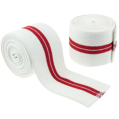 Profi-Kniebandagen 200cm T25 – Ideal f. Kraftsport, KDK, Bodybuilding, Powerlifting Farbe: weiß, orange oder schwarz - 5