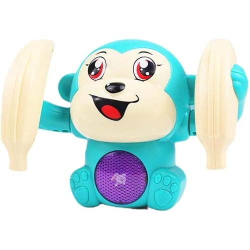 Storio Dancing Monkey Musical Toy for Kids Baby Spinning Rolling Doll Tumble Toy with Voice Control Musical Light and Sound Effects with Sensor, Multicolor