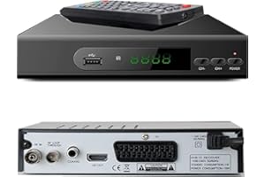 DESIGNO TEKNIKAL Freeview Full HD Set Top Box Receiver + Recorder + USB Media Player by HDMI or Scart for UK Channels