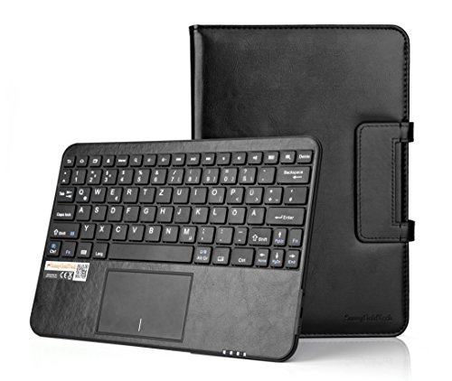 MQ – Galaxy Tab A 10.1 (2016) Bluetooth Tastatur Tasche mit integriertem Multifunktions-Touchpad für Modelle Galaxy Tab A 10.1 WiFi SM-T580, Galaxy Tab A 10.1 LTE SM-T585 | Layout Deutsch QWERTZ - 4