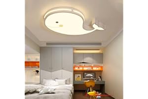 ‎AOEH AOEH LED Kinder Deckenlampe Delphinform Deckenlampe Dimmbar Mit Fernbedienung Junge Mädchen Baby Kinder Kinderzimmer Lampen Decke Kinderzimmer Schlafzimmer Lampe Raumleuchten Kronleuchter,Weiß,50cm