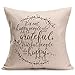 Produktbild DekorativeVovotrade Kissenbezüge Moderner Stil für Sofa Happy Thanksgiving Brief gedruckt Blume weiches Leinen Kissenbezug Kissenbezug Home Decor Deckenhüllen Kissenbezug Kissenhülle Kissenbezüge (E, 18"x18" (approx 45cm*45cm))