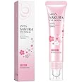 LaPalo 2-in-1 Sakura Eye Serum and Eye Roller, Eye Massager Roller Lifting, Eye Cream for Nourishing Relieve Eye Bags, Dark Circles, and Puffiness, Fine Lines, Under Eye Treatment Cream
