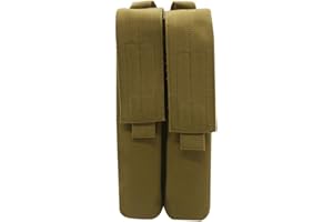 MiOYOOW Porta Caricatore Doppia, Tactical Pistol Mag Pouch Fondina per Munizioni Molle Custodia per Caricatore per Pistola