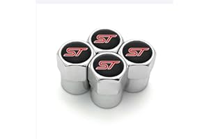 SUDORF 4 tappi metallo Cappucci delle valvole Auto per Ford ST Line Focus X 2 3 Mondeo Fiesta Kuga MK2 MK3 MK4 prova di perdita conservante accessori per pneumatici,C