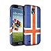 Produktbild STUFF4 Matte Harten Stoßfest Hülle / Case für Samsung Galaxy S4/SIV / Island/Isländisch Muster / Flagge Kollektion