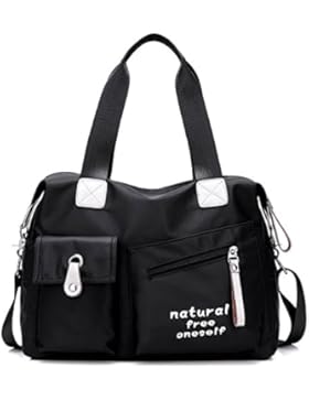 DCCN Damentasche wasserabweisend Nylon Handtasche Schultertasche mit Große Kapazität 42*30*13cm