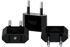 3 Piezas Adaptador Enchufe Europeo a Americano, Superpow Adaptador Enchufe Americano a Español, Adaptador de Enchufe Viaje para Europa/USA/US/China/Japón/Canadá/México/Acerca (Estilo 2)