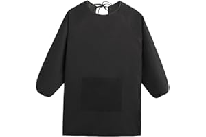 Augesak Malschürze Kinder, Malkittel Kinder Bastelschürze mit Ärmeln und Taschen, Kinderschürze Schule Jungen Mädchen für Basteln Malen Backen Kochen, 7-11/12-16 Jahre