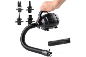 ALETO Electric Pump AC 220-240V 600W 1600 L/min High Power Electric Air Pump Automatic 2 in 1 Quick-Fill Inflator Deflator with 4 Sizes Nozzle for Air Mattress Air Bed Paddling Pool Swimming Ring