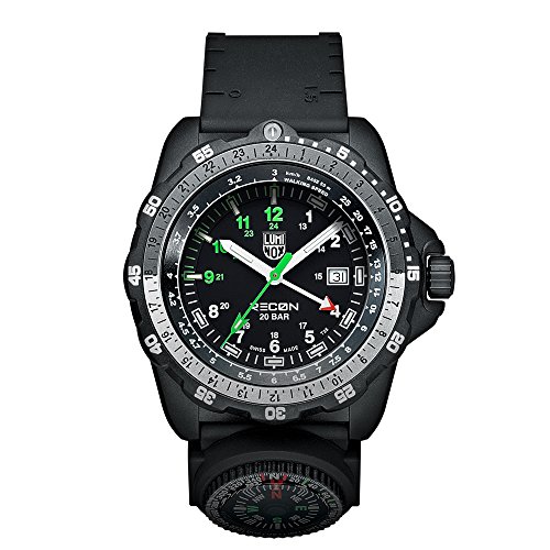 Luminox Men's A.8831.KM Quartz Watch with Black Dial Analogue Display and Black Plastic Strap