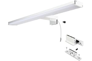 Alpinaluz Applique LED per specchio da bagno 40 cm, alluminio cromato, IP44, 8 W, 810 lm luce bianca neutra 4000 K, CRI>80, montaggio a specchio, parete o mobile