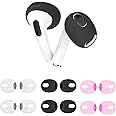 Arshany 6 Pairs Ear Hooks Covers for AirPods 3, Anti Slip Silicone Ear Tips Ear Covers, Grip Tips Accessories Compatible with AirPods 3rd Generation 2021 Released, Dustproof (2-2 cover)