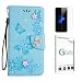 Produktbild Penlicraft Huawei P20 Pro Hülle [mit Panzerglas],Huawei P20 Pro Handyhülle, Flip Cover PU Leder Handyhülle Schutzhülle [Magnetverschluss] Case für Huawei P20 Pro (Blau)