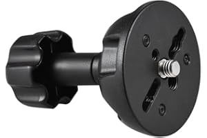 Andoer 75mm Half Ball Flat to Bowl Adapter mit 1/4" & 3/8" Schrauben für Fluid Head Stativ DSLR Rig Kamera