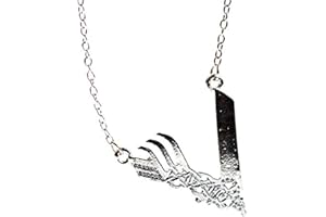 BEAUX BIJOUX Colgante plateado del logo de Vikingos, la serie de Ragnar Lothbrok, viene en caja de regalo