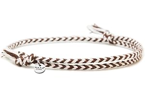 Nato Cuff - Bracciale in Cotone intrecciato - Fatto a mano in Francia - Medaglia in acciaio inossidabile 316L - Gioiello Uomo o Donna regolabile