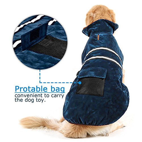 Poppypet-Winter-Coat-for-Dog-Warm-Dog-Coats-Dog-Jacket-Winter-Protect-Coat-Winter-Clothes-for-Dogs-Dog-Winter-Warm-Clothes-Blue-L