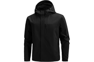 Voqeen Veste Imperméable Homme Veste Pluie Softshell Léger Manteaux Imperméables Randonnée Avec Capuche Pour La Course À Pied, Cyclisme, Randonnée, L'escalade Et Le Sport