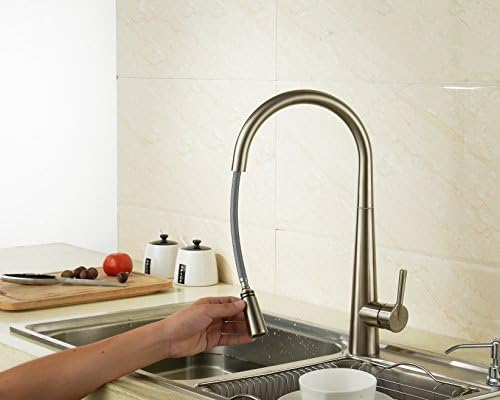 New Pull Out Chrome Kitchen Sink Hot &amp; Cold Water Mixer Tap Swivel Spout Premium Water Diffuser
