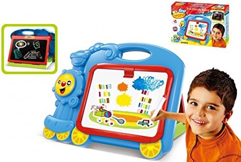 My First 2 In 1 Doodle Drawing Board Blue Train + Bonus! Cool Crocodile Eraser