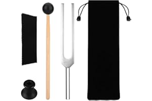 MITENING Diapason 432 Hz, Diapason de Musique en Alliage D'Aluminium, Diapason Therapeutique avec Base, pour ThéRapie de GuéRison Par Le Son,Yoga, MéDitation, Spa, Massage, Relaxation