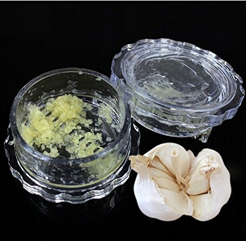 fulla2116 Knoblauch Ginger Manuelle Crusher Twist Küche Werkzeug (transparent)