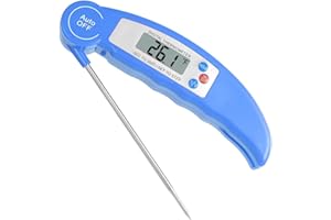 CHUANKETIE Meat Thermometer Digital Food Thermometer High Accuracy Foldable Long Probe Food Cooking Thermometer for Cooking,Blue