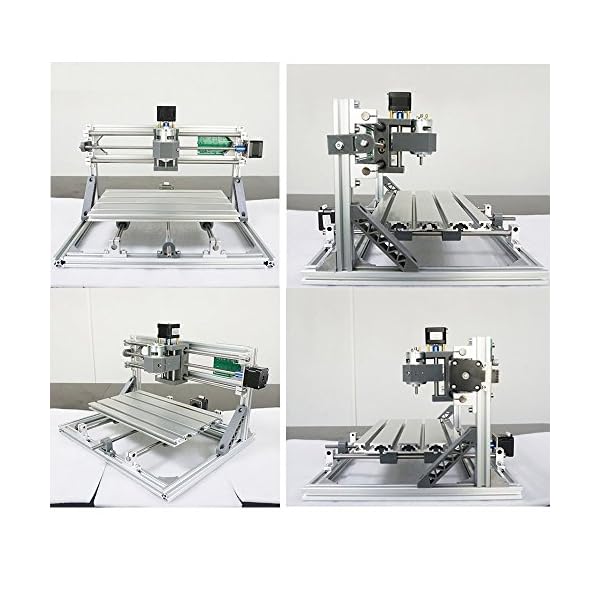 【Verbesserte Version】CNC 3018 Pro Fräsmaschine, Arbeitsbereich: 300 * 180 * 45mm, GRBL Control 3 Achsen Mini DIY Holz Router CNC Graviermaschine mit Offline Controller + ER11 + 5mm Verlängerungsstange – Bild 3