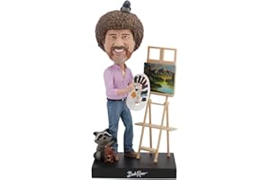 Royal Bobbles Bob Ross Bobblehead, Premium Polyresin Lifelike Figure, Unique Serial Number, Exquisite Detail