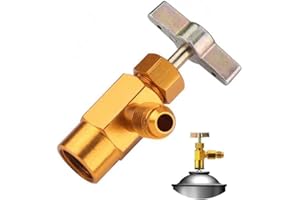 R134A Refrigerant Adaptateurs 1/4" Adaptateur de Filetage SAE R-134 AC Robinet de Réfrigérant 1/2" Acme Valve Thread Tool Ouvre-Bouteille pour Tuyau de Charge de Fréon de Collecteur de Climatiseur
