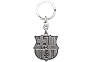 MS MÓVIL SHOP Llavero Metálico Oficial Barcelona FC con Escudo en Relieve | Acabado Plateado Elegante | Producto Licenciado para Fans | Regalo Ideal para Aficionados del Barça | Diseño Resistente y Duradero