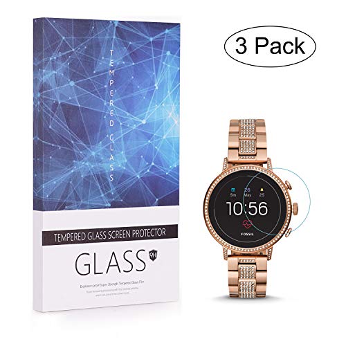 BECEMURU Protecteur d'écran Fossil Q Venture HR Protecteur de Verre Trempé 9H Pleine Couverture pour Fossil Q Venture HR Smartwatch(3 Paquet)