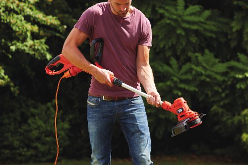 Black+Decker 450W Elektro-Rasentrimmer, E-Drive, 25cm Schnittbreite, mit Zahnradantrieb, Automatische Fadeneinstellung, Führungsschiene ST4525 - 5