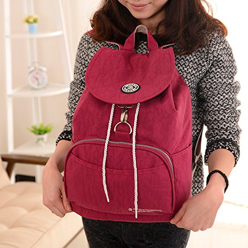 Outreo Rucksack Damen Rucksäcke Wasserdicht Schulrucksack Leichter Tasche Schultaschen Daypack Kordelzug Reisetasche Schul Backpack für Lässige - 6
