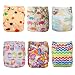Alva Baby 6pcs Pack Pocket Washable Adjustable Cloth Nappies + 12 Inserts (Girl Color) 6DM09-EU