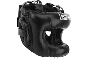 Fonowx Casco de Boxeo, Equipo para La Cabeza de Kickboxing, Hombres Y Mujeres, Ajustable, Acolchado, para Adultos, Protector Facial Duradero, Casco de Muay T