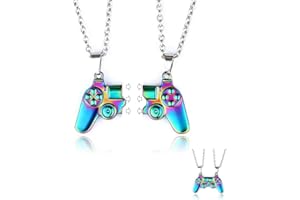 CMUYKIBU Damen Magnetische Halskette,Damen Halskette Paar-Halskette Game Controller Anhänger Halskette,für Paare Oder Beste Freunde