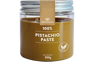 ORIGONUTS PATISSERIE & CHOCOLATERIE ORIGONUTS Pasta de Pistacho 100% Pura – 200 g – Sin Azúcares Añadidos – Sin Aceite de Palma – Vegana – para Repostería, Helados, Postres Chocolate de Dubái