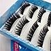 CHIC*MALL 5 Pairs Natural Long Black Eye Lashes Makeup Handmade Thick Fake False Eyelashes